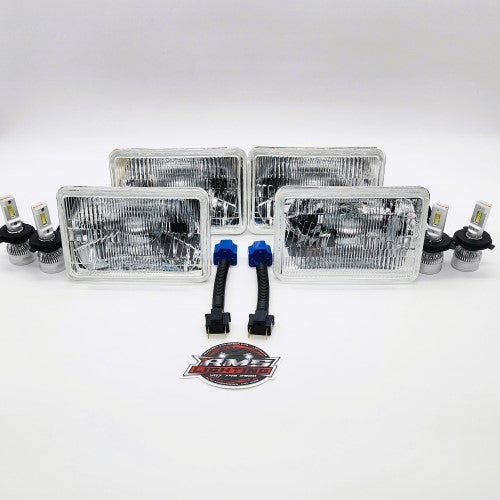 パーツ Nihon Lighting LED Conversion Kit H4 RMS3323S130 - 4x6 (Gen2) Small Square Conversion Kit with 15,000