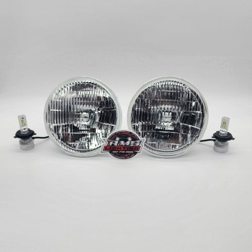 7" Round Headlight Conversion Kit with 30,000 LM H4 LED Bulb's (3yr Warranty)